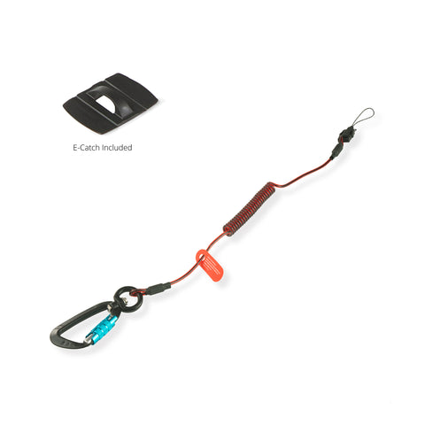 Coil E-Tether With Dual-Locking Carabiner & E-Catch - 0.5kg / 1.1lb (Each / 10 Pack)