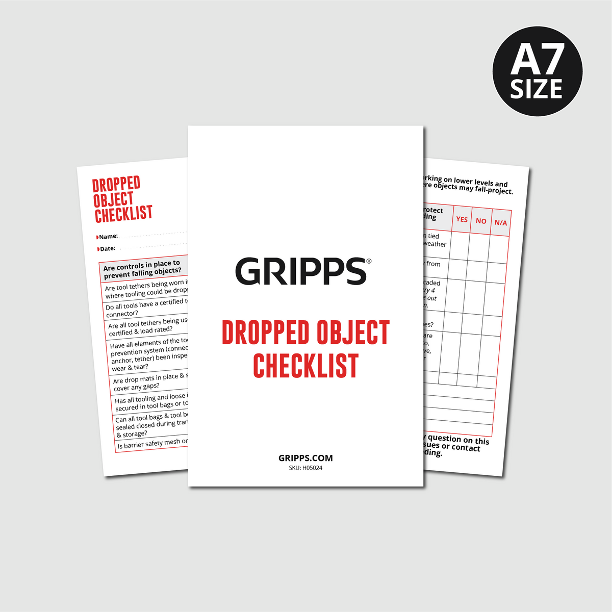 GRIPPS® Dropped Object Checklist – GRIPPS Global