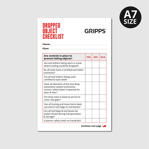 Drop Object Checklist GRIPPS® Dropped Object Checklist – GRIPPS Global