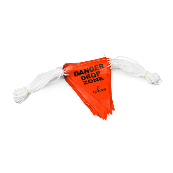 110-Foot Chute Rope With Pennants - Sports Field Marker With Colorful Flags